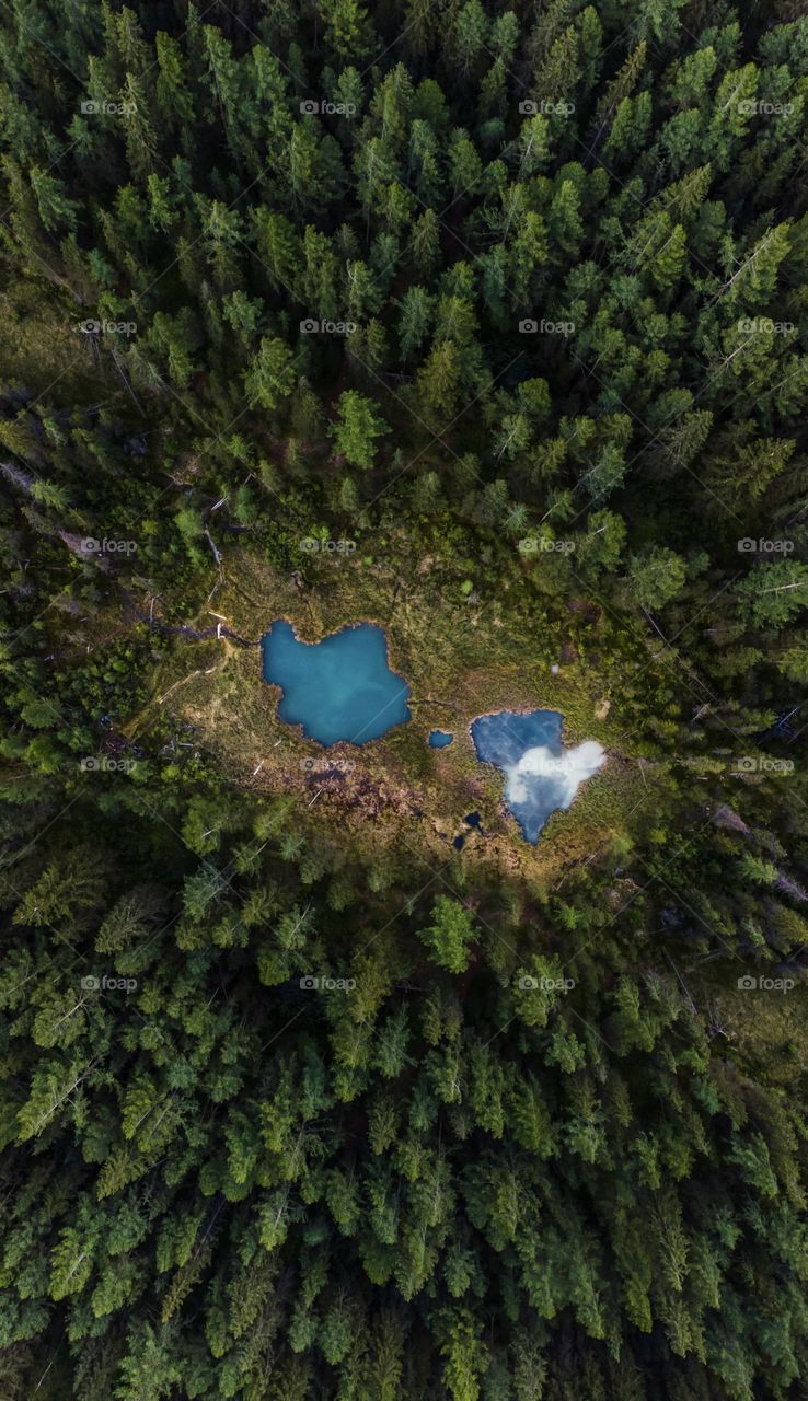 Blue lakes in Altai Republic 