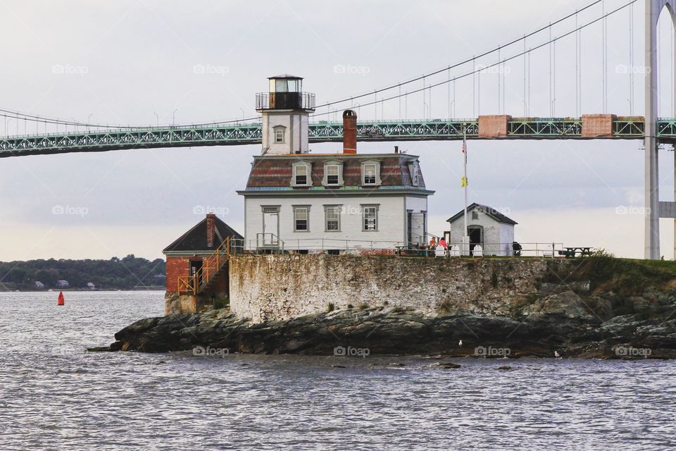 Rose Island Lighthouse, Narragansett Bay Rhode Island 