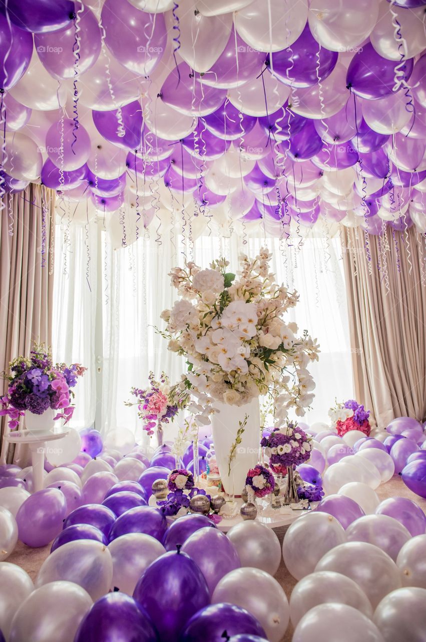 Balloons , flowers ,wedding ,celebrate 