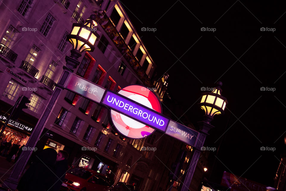 A beautiful night scene of London, United Kingdom. Artistic, colorful photo of a city.