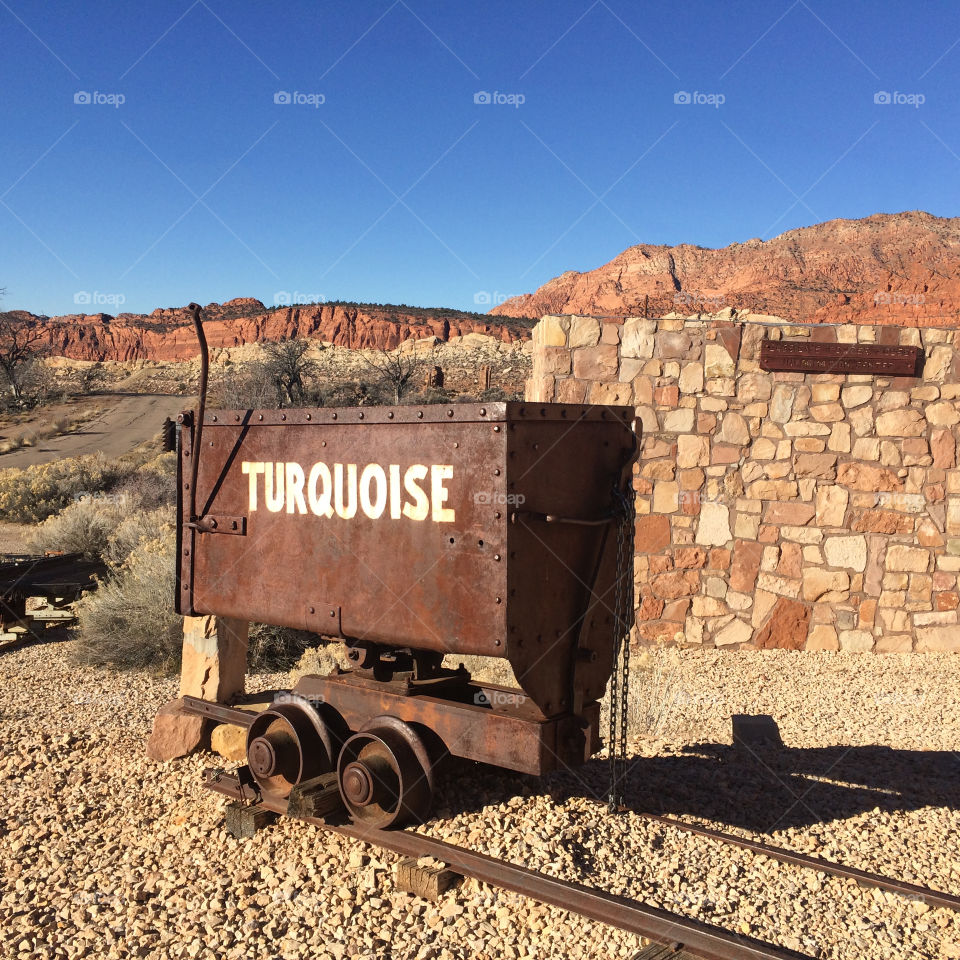 Turquoise mine