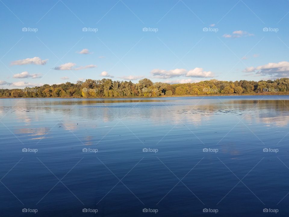 life reflected on a lake