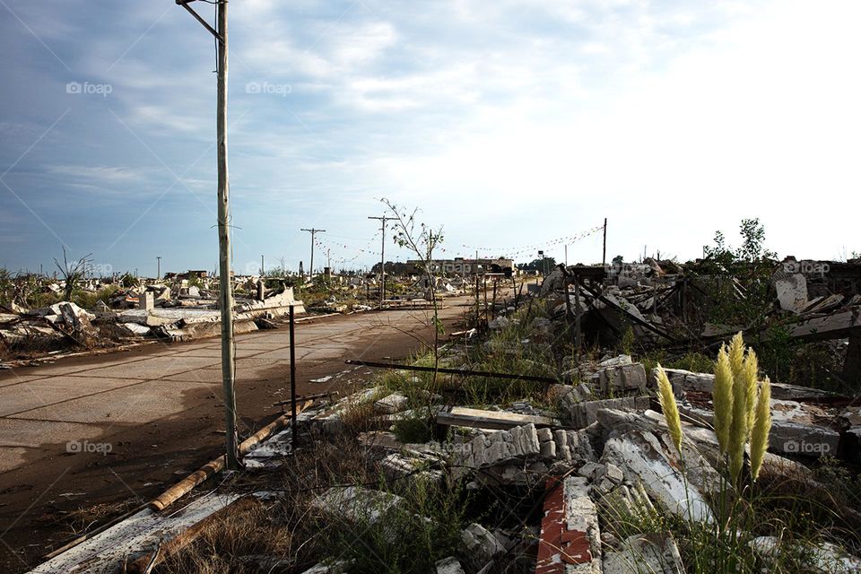 Village destroyed by war and abandoned 