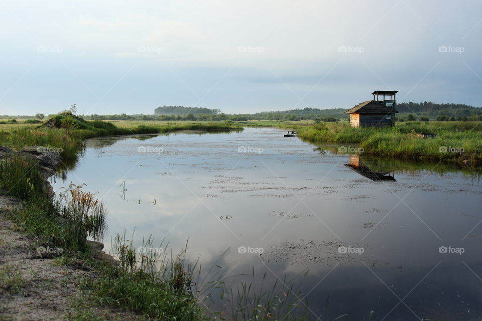 pond fishing landscape