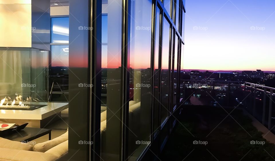 Sunset view from the balcony 