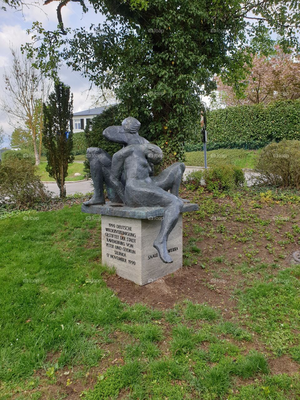 Saale und Werra Statue Ravensburg Oberschwaben Deutschland
