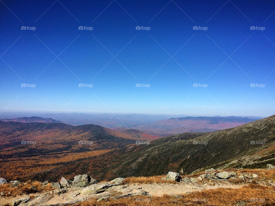 Fall hiking  colors white Mountains  new Hampshire 
