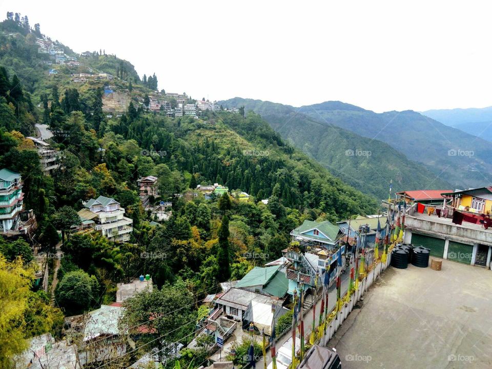 Darjeeling tourism. House on mountain