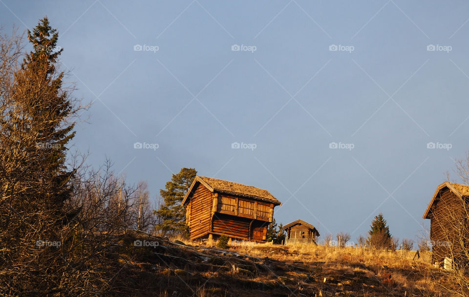 Old wooden house. 