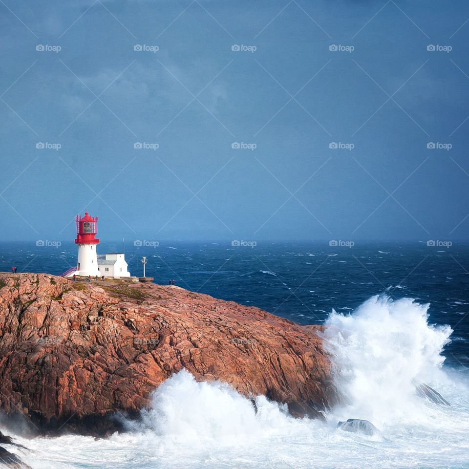 lighthouse in the storm