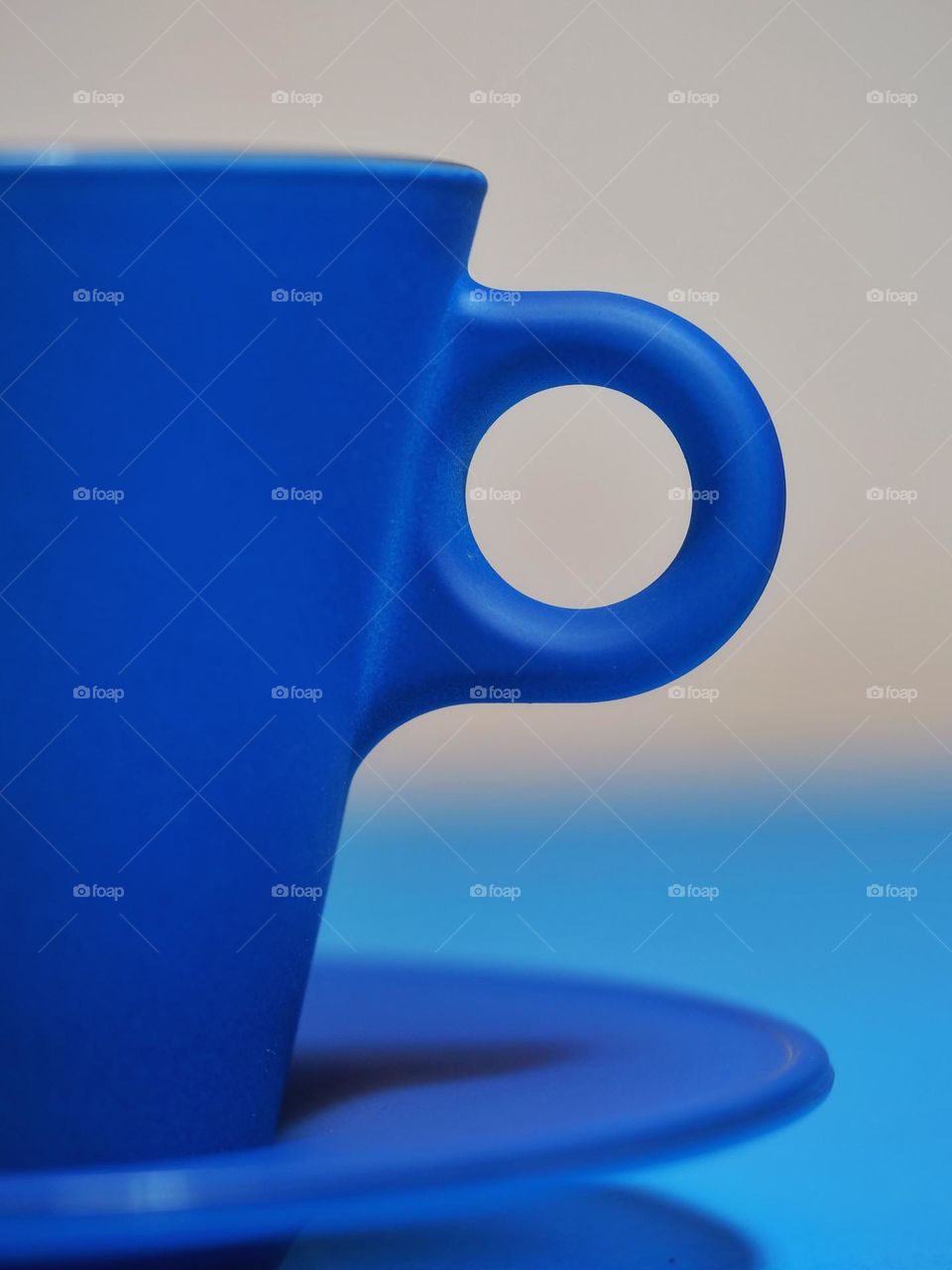 Blue coffee cup