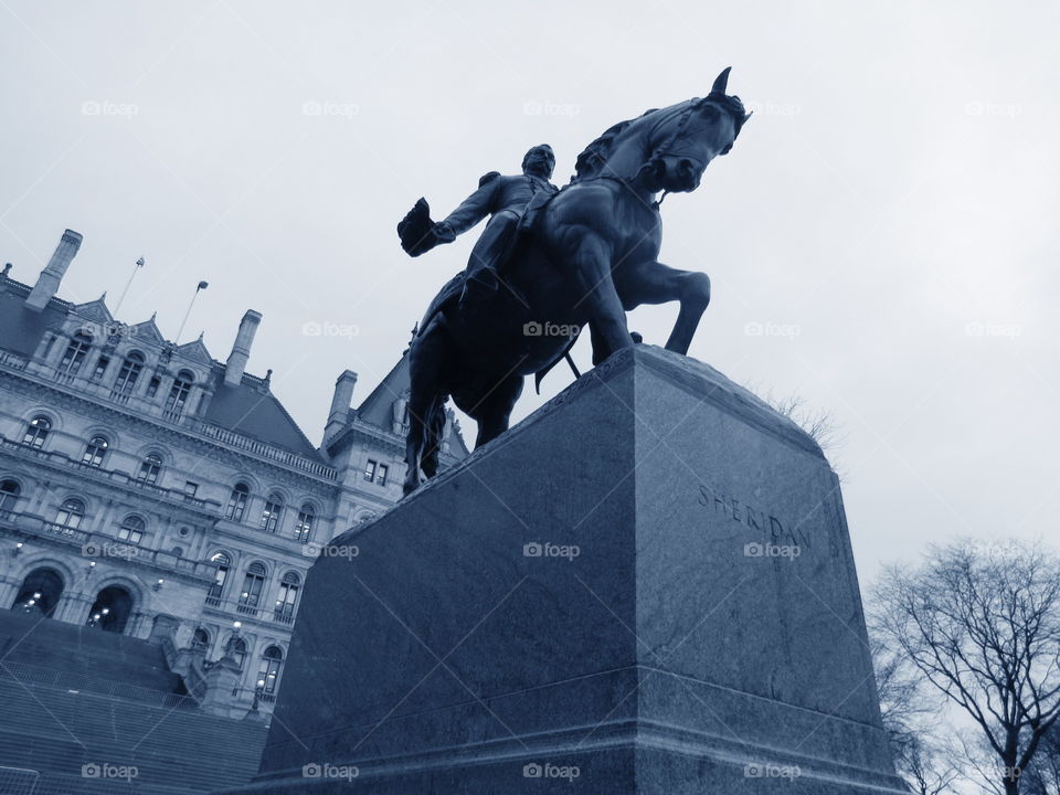 Statue in front of State Capital