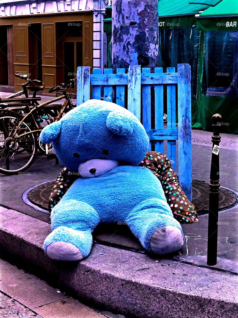 Abandoned Teddy Bear rue de la Reynié Paris