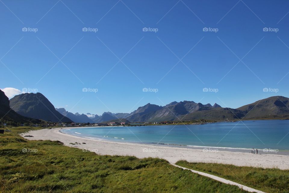 White beach in the Lofoten Islands