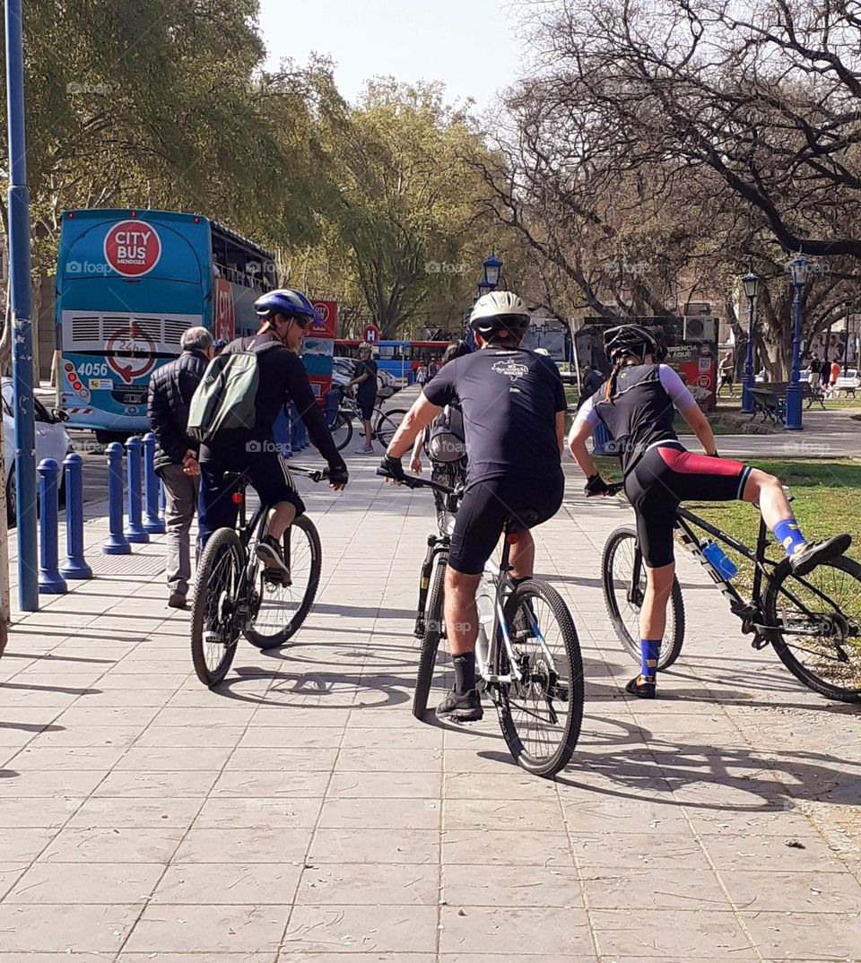 salir con la bicicleta en grupos