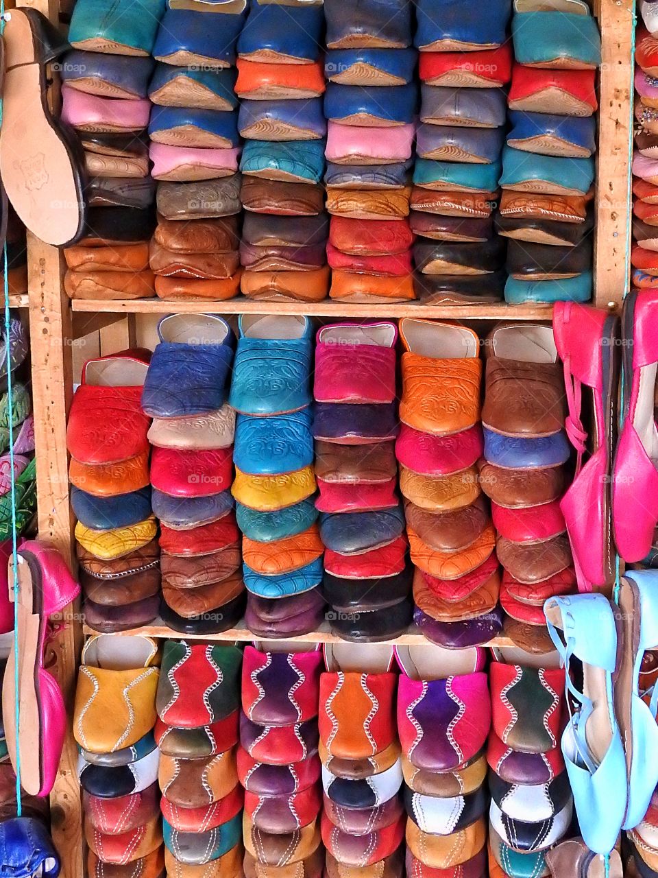 Colorful leather shoes 