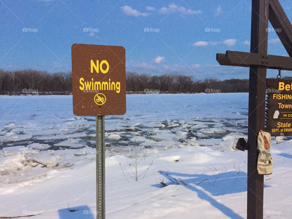 No swimming  