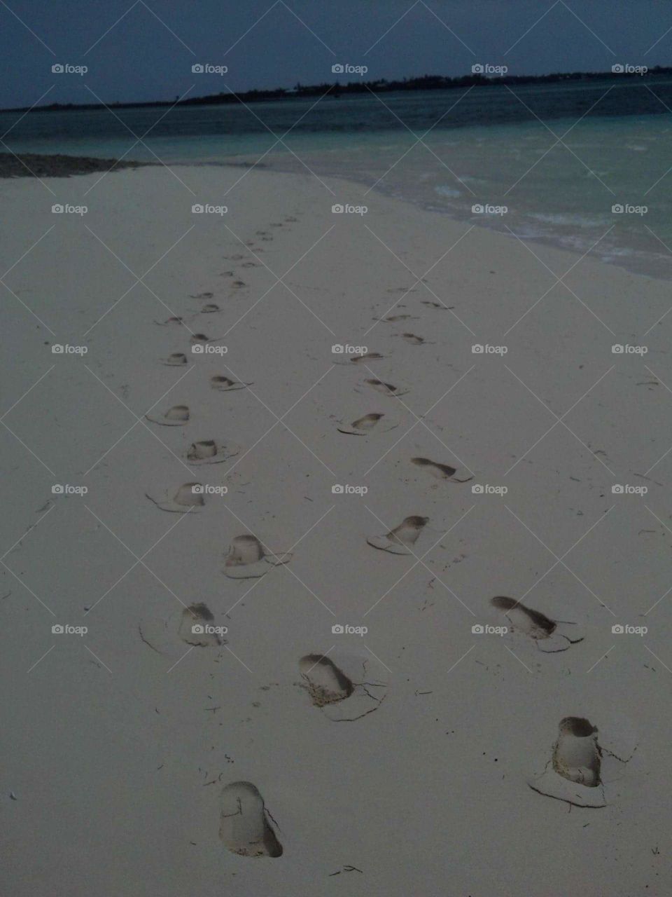 Sandy footprints