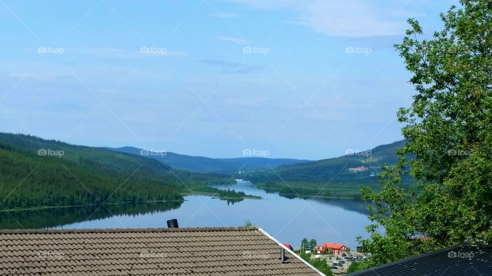 Glassy lake & river!. Indalsälven in Åre, Jämtland 
