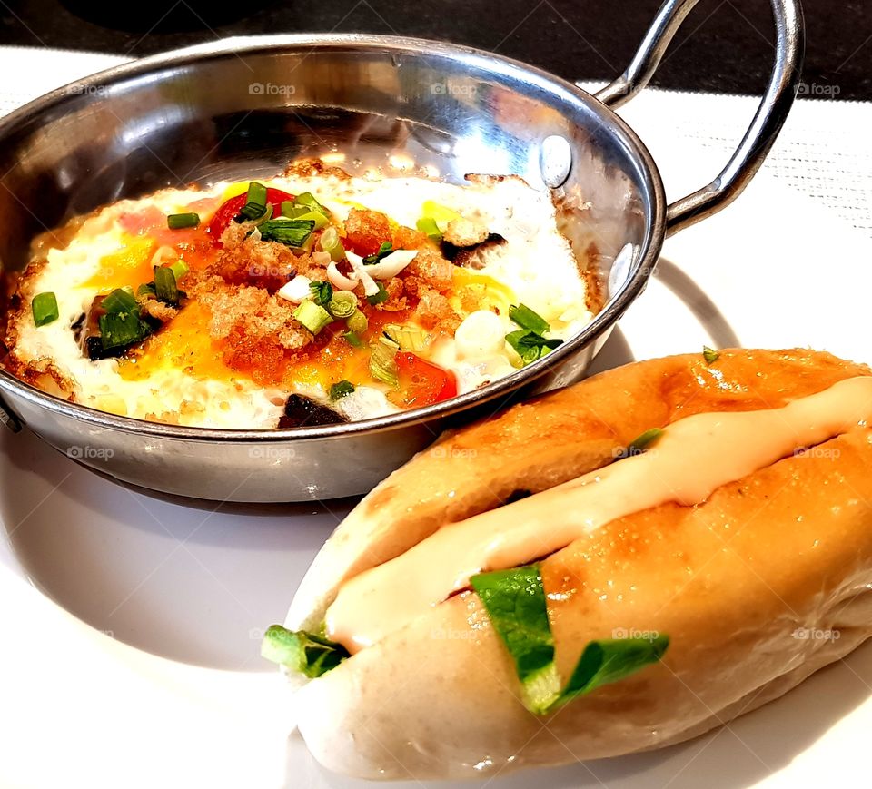 Khai Kata or Pan Fried Eggs with Toppings