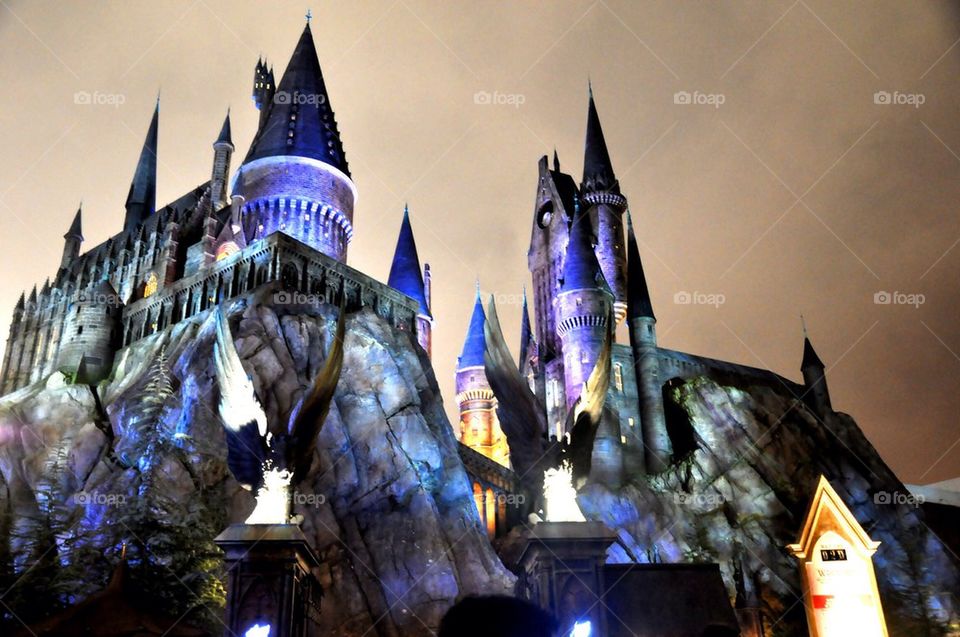 Harry potter castle at universal studios