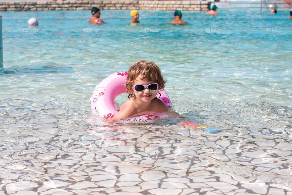 summer in the pool