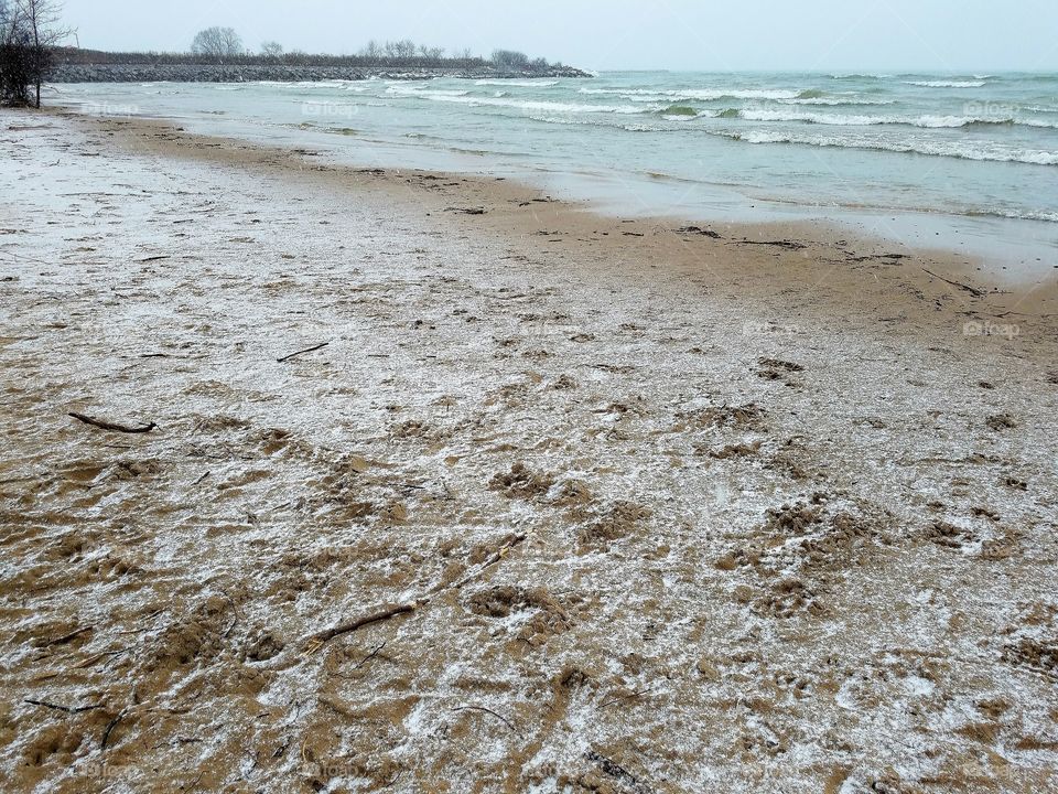 Snow on Sand