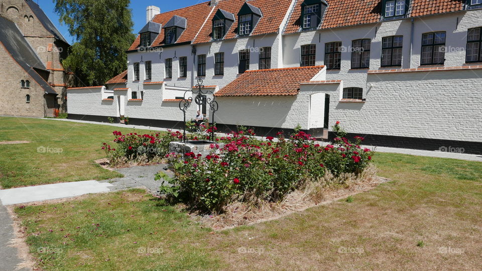 Tha beguinage in Diksmuide, Belgium.
