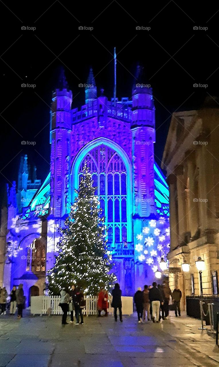 Bath Abbey looking very festive 🎄