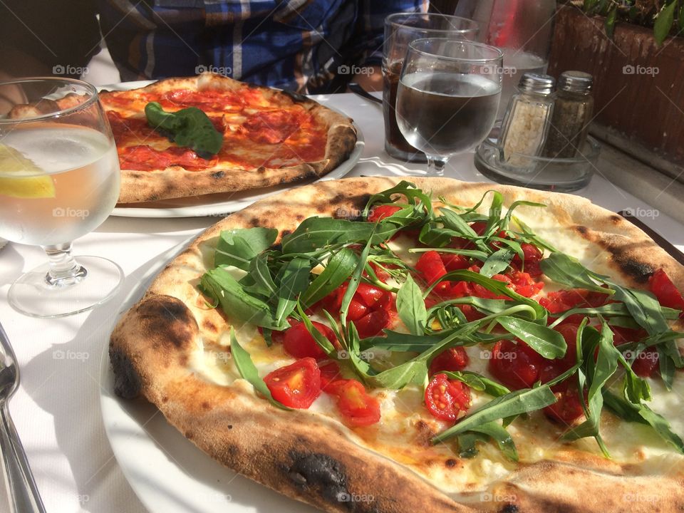 My first pizza in Italy! 