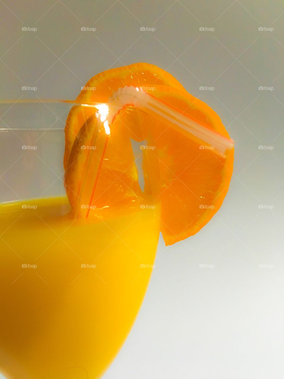 Glass of mandarin orange juice