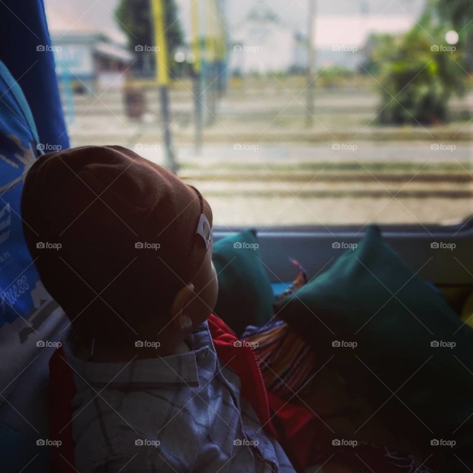 boy in train