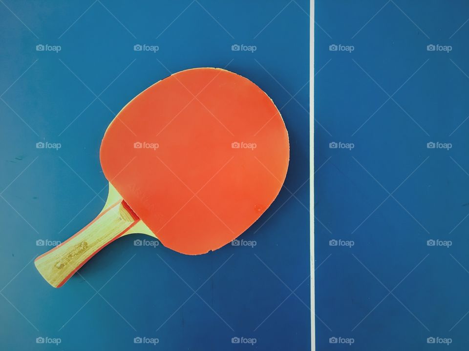 High angle view of racket