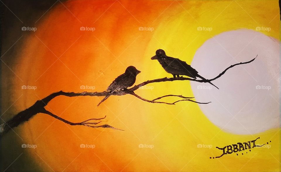 Love birds painting!