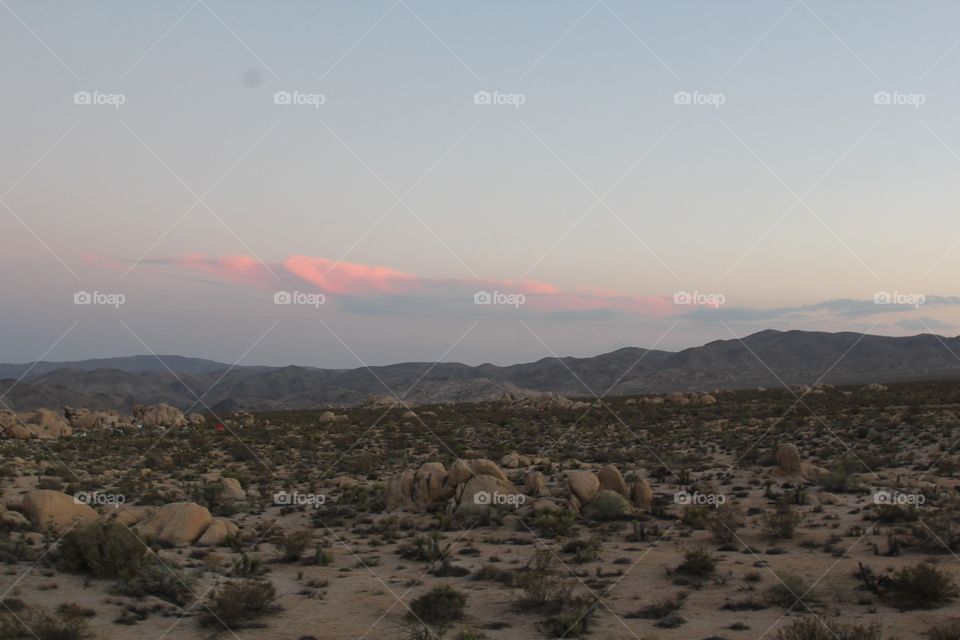 Sunset in the desert 