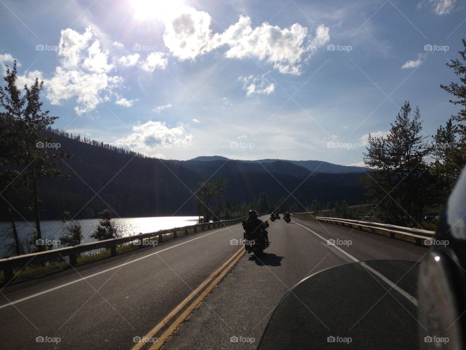 Bike Ride. Motorcycle ride in the mountains 