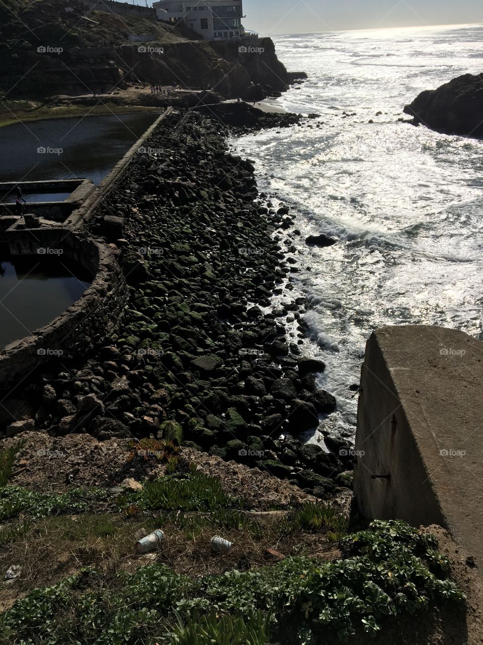 Coastline at lands end in San Francisco 