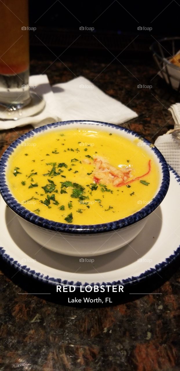 Lobster bisque soup