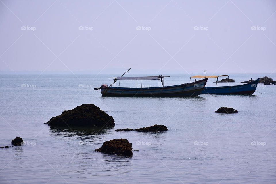 boats in the beach