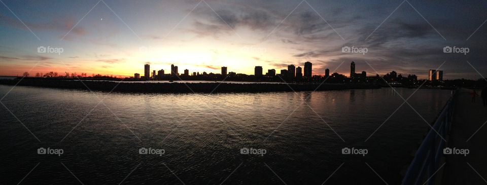 Milwaukee at dusk
