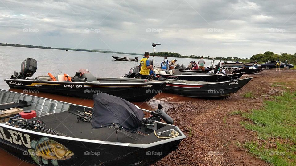 Barcos, pesca, rio, paisagem, pescadores, pescarias, campeonato, tucunarés.
