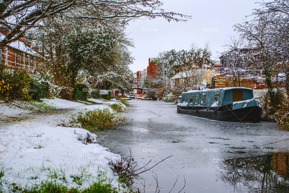 the canal in winter