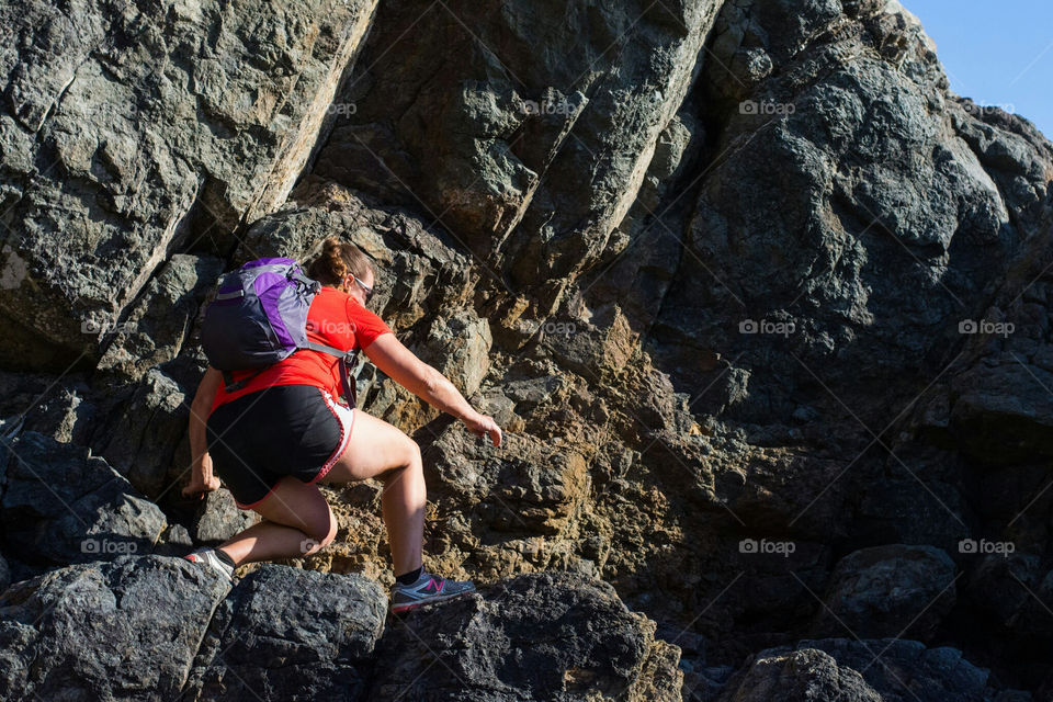 climbing rocks