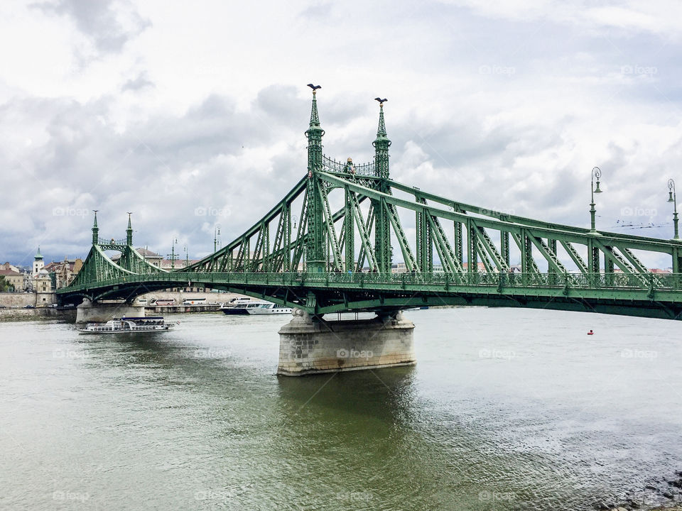 Liberty Bridge in Budapest. 