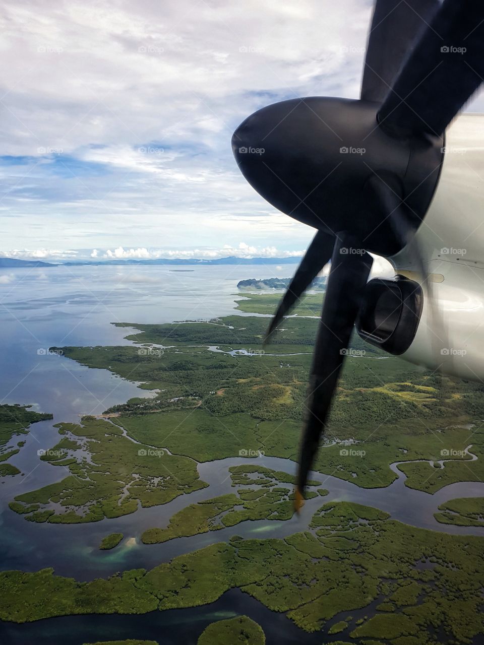 airplane window view