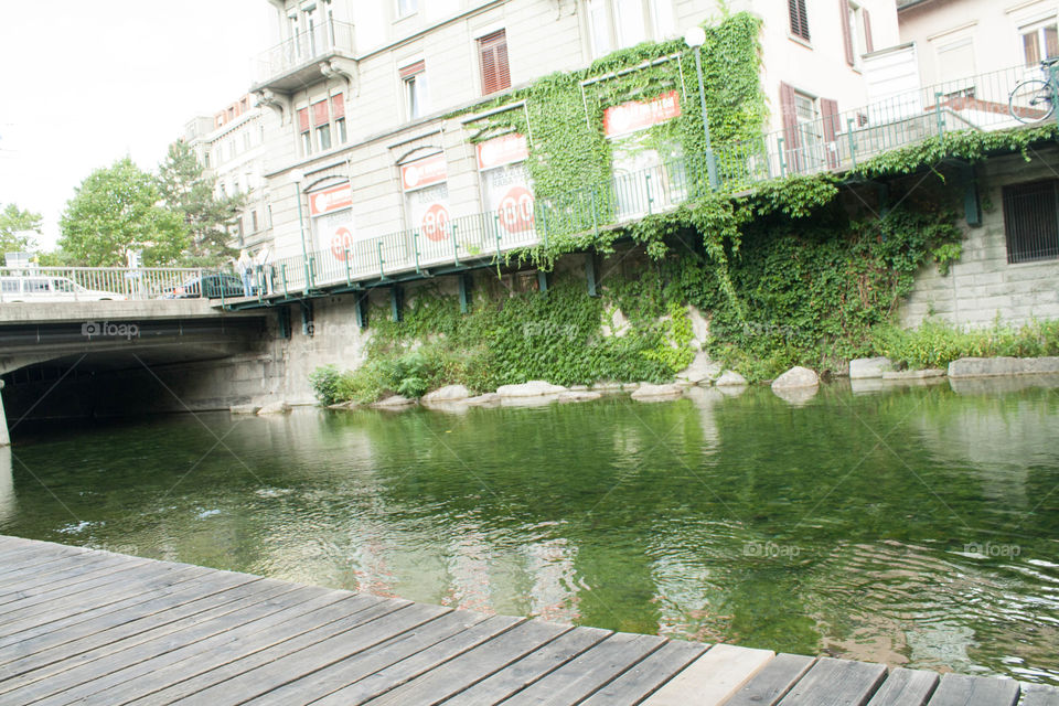 Water, River, Bridge, Reflection, House