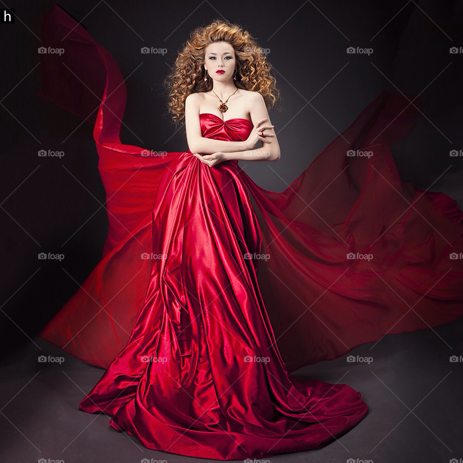 fashion girl red dress by ohayman