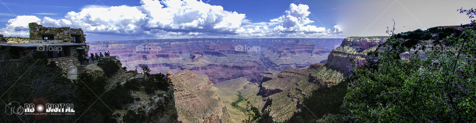 Panoramic view of the Grand Canyon in Arizona USA from 2005.