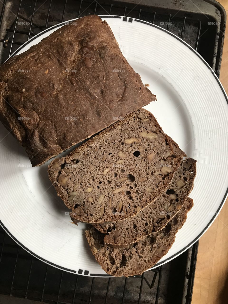 Rye bread with nuts and seeds