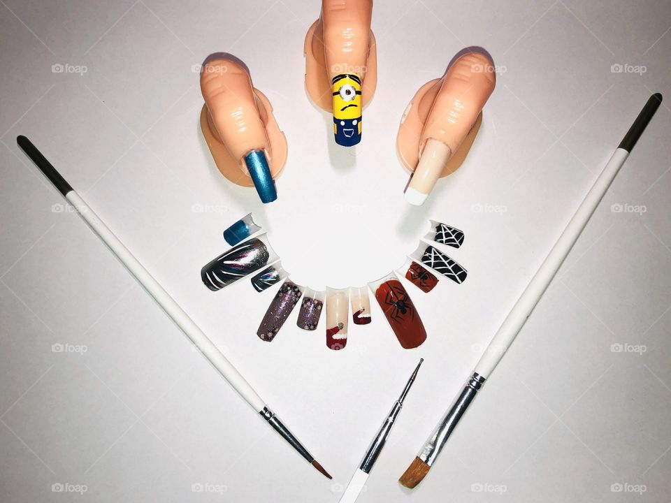 Creative nail designs for any occasion. Christmas, Halloween, Minions